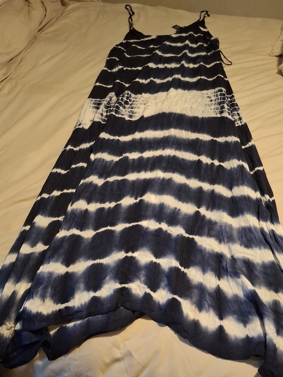 Millenium Dresses & Skirts - Millinium Navy And White Tie Dye Rayon Maxi Dress